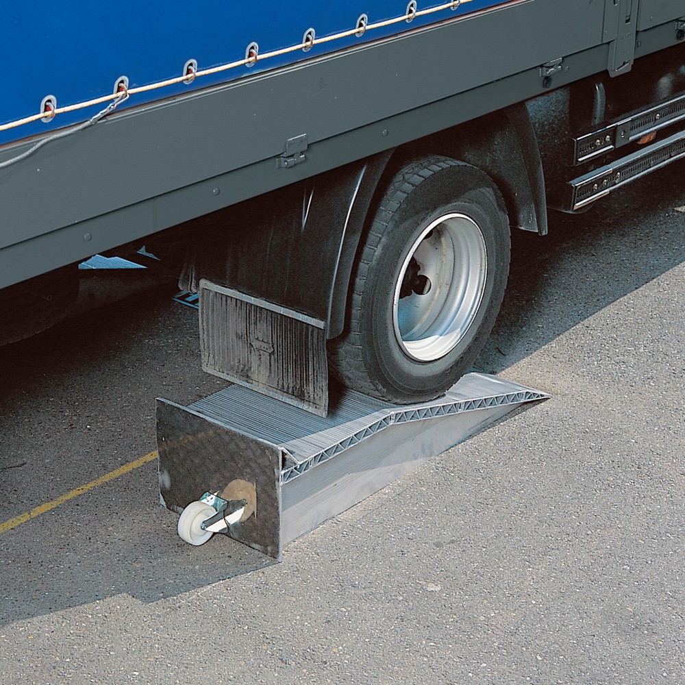 Product afbeelding: Aluminium oprijwiggen, capaciteit 24.000 kg/paar, hxbxl 145 x 500 x 1.440 mm