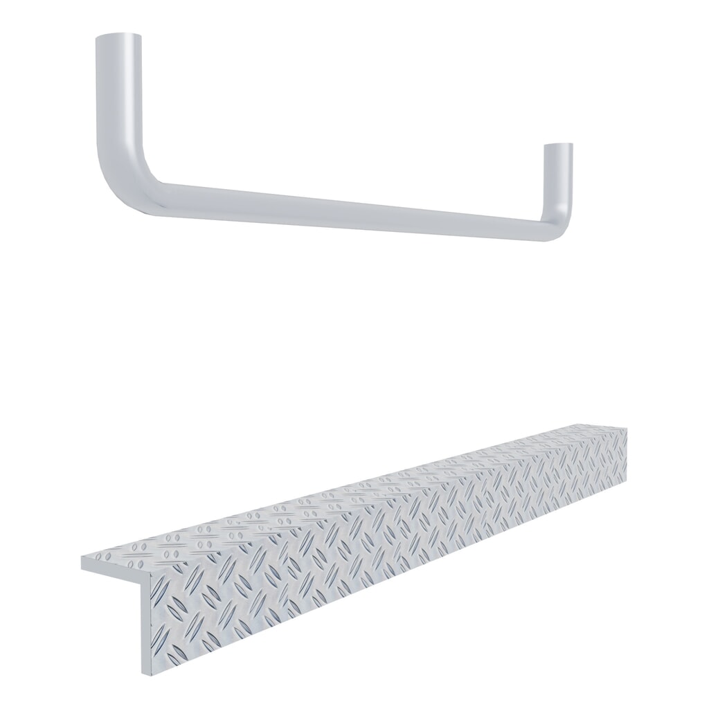 Aluminium opstaprand en handgreep voor C+P brandweerkast Product afbeelding: Aluminium opstaprand en handgreep voor C+P brandweerkast