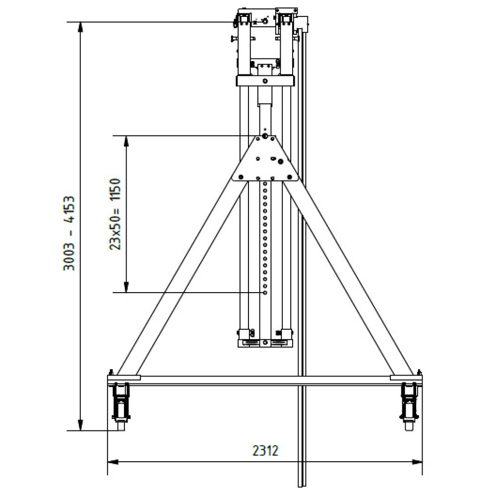 Productafbeelding nr. 8: SCHILLING aluminium portaalkraan met deelbare dubbele traverse, verrijdbaar, inhaakpunt 3.003-4.153 mm, lengte 4.000 mm, draagvermogen 3.000 kg