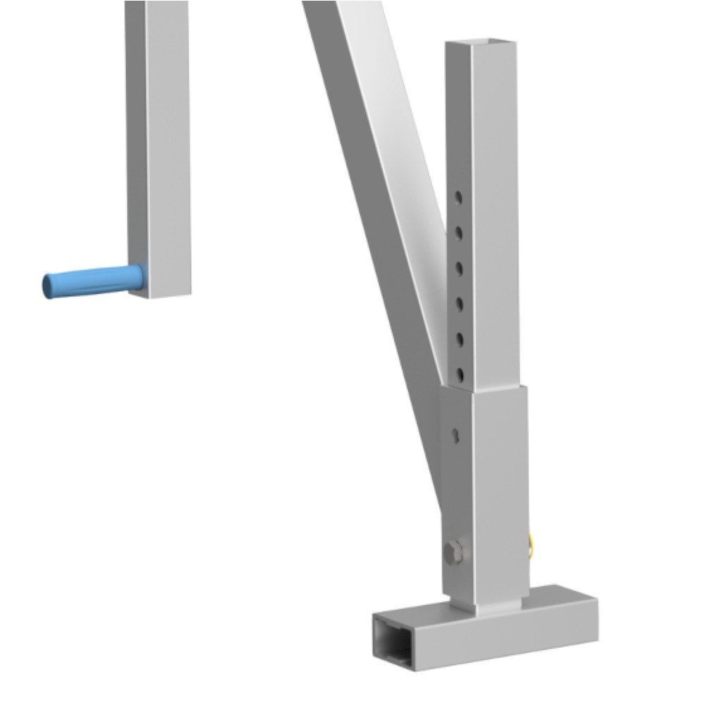 Productafbeelding nr. 2: Aluminium portaalkraan met scheidbare drager, bevestigingspunt 1.259-2.359 mm, lengte 4.000 mm, laadcapaciteit 1.500 kg