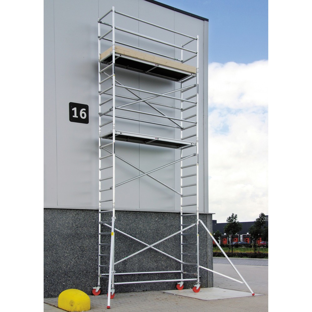 Product afbeelding: Aluminium rolsteiger Altrex Professional, platform 0,75 x 1,85 m, stahoogte 2,20 m, wielmaat 200 mm