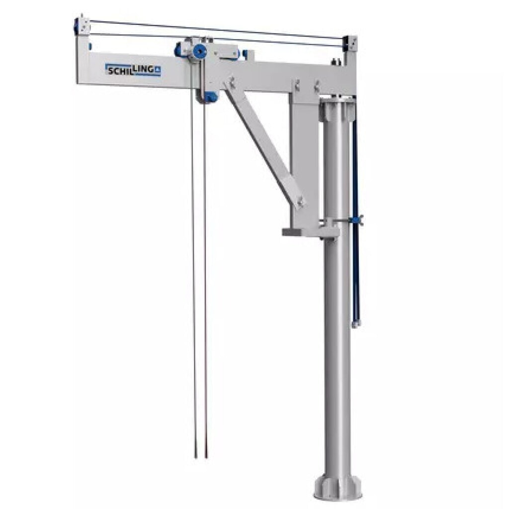 Aluminium zwenkkraan, veerpunt 3.000 mm, giek 2.000 mm, laadcapaciteit 250 kg Product afbeelding: Aluminium zwenkkraan, veerpunt 3.000 mm, giek 2.000 mm, laadcapaciteit 250 kg