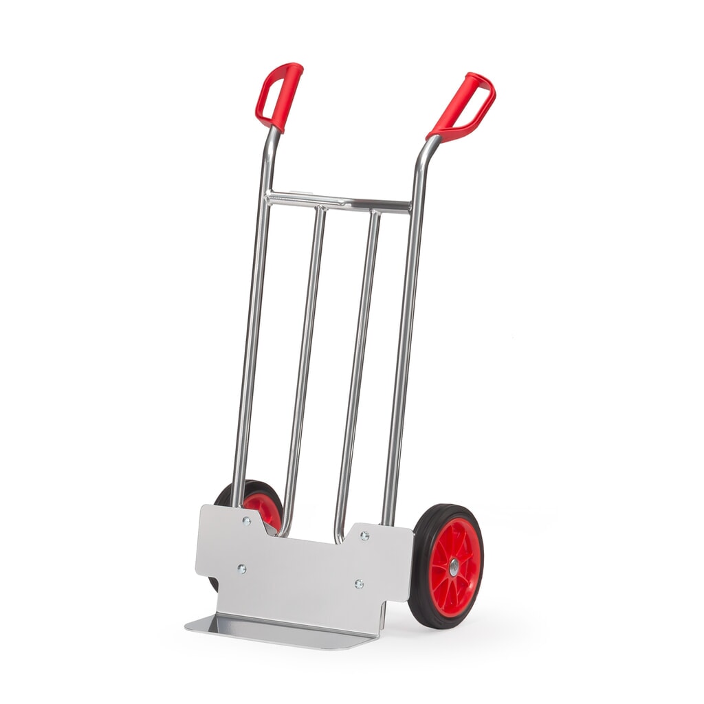 Aluminium steekwagen fetra®, draagvermogen 150 kg, steekplaat bxd 400 x 150 mm, volrubber banden Product afbeelding: Aluminium steekwagen fetra®, draagvermogen 150 kg, steekplaat bxd 400 x 150 mm, volrubber banden