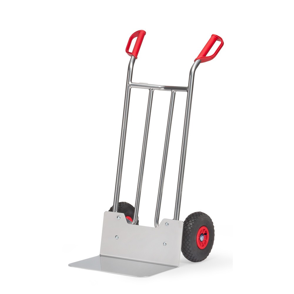 Product afbeelding: Aluminium steekwagen fetra®, draagvermogen 150 kg, steekplaat bxd 480 x 300 mm, luchtbanden
