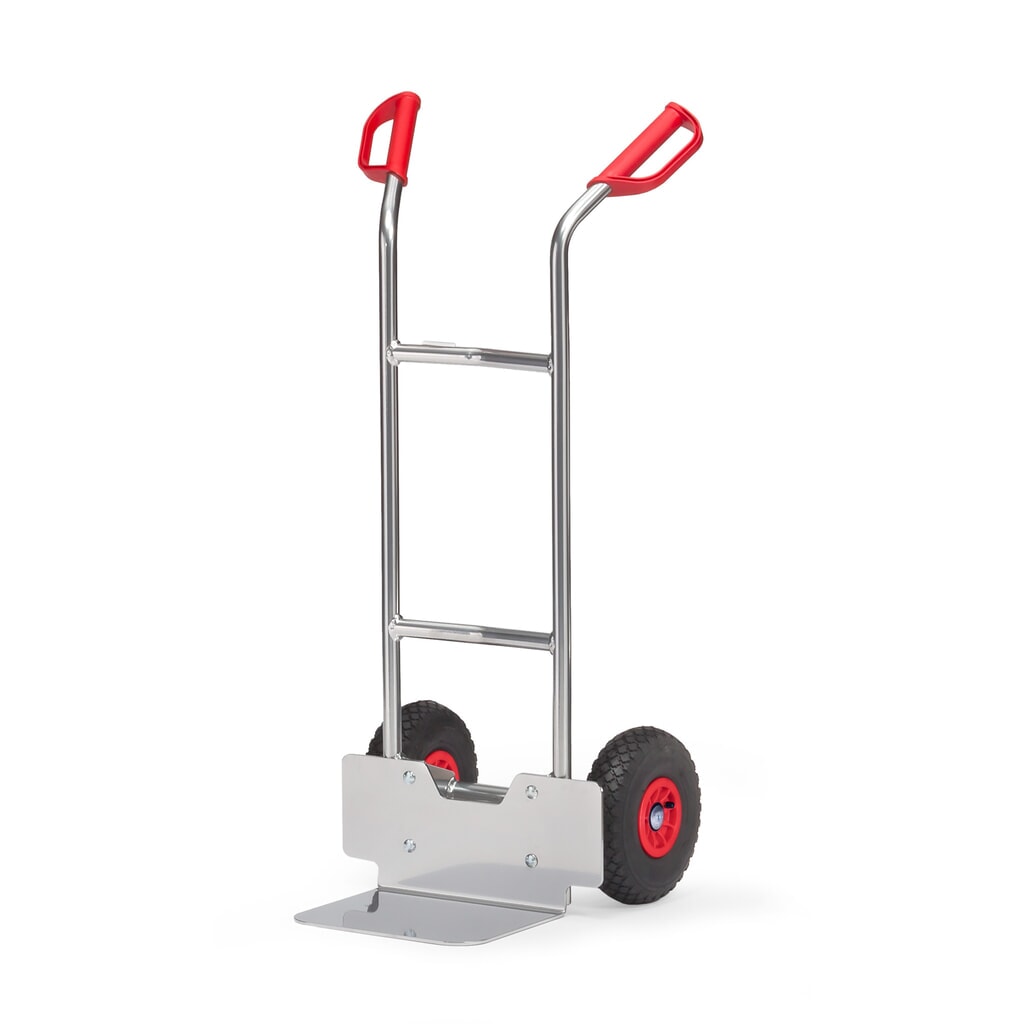 Product afbeelding: Aluminium steekwagen fetra®, draagvermogen 150 kg, steekplaat bxd 320 x 250 mm, luchtbanden