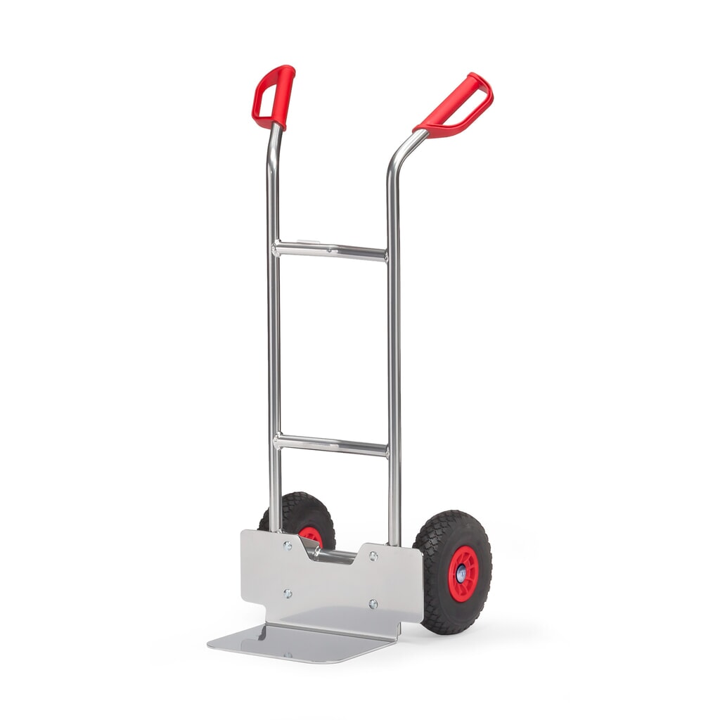 Aluminium steekwagen fetra®, draagvermogen 150 kg, steekplaat bxd 320 x 250 mm, PU-banden Product afbeelding: Aluminium steekwagen fetra®, draagvermogen 150 kg, steekplaat bxd 320 x 250 mm, PU-banden