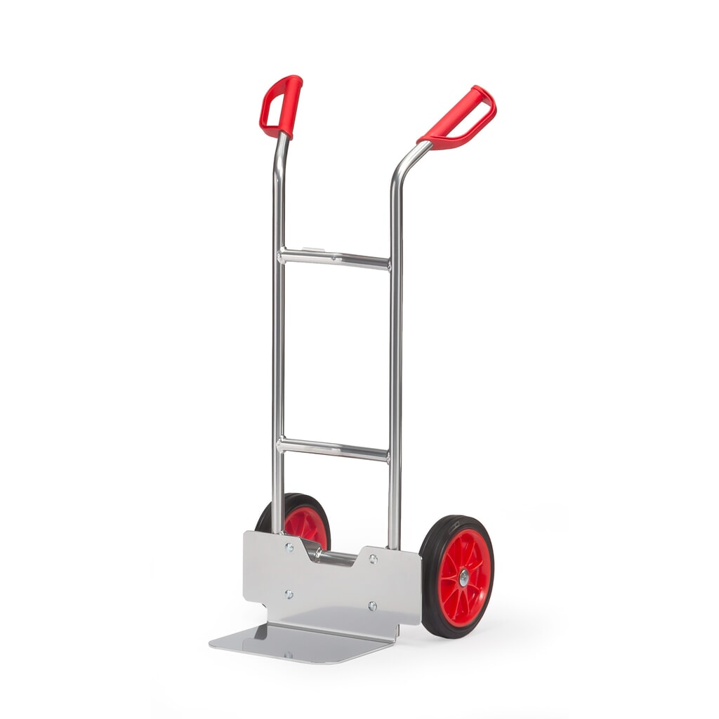 Aluminium steekwagen fetra®, draagvermogen 150 kg, steekplaat bxd 320 x 250 mm, volrubber banden Product afbeelding: Aluminium steekwagen fetra®, draagvermogen 150 kg, steekplaat bxd 320 x 250 mm, volrubber banden
