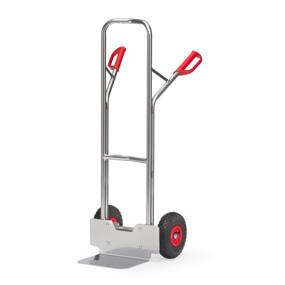 Product afbeelding: Aluminium steekwagen fetra®, draagvermogen 200 kg, steekplaat bxd 320 x 250 mm, luchtbanden
