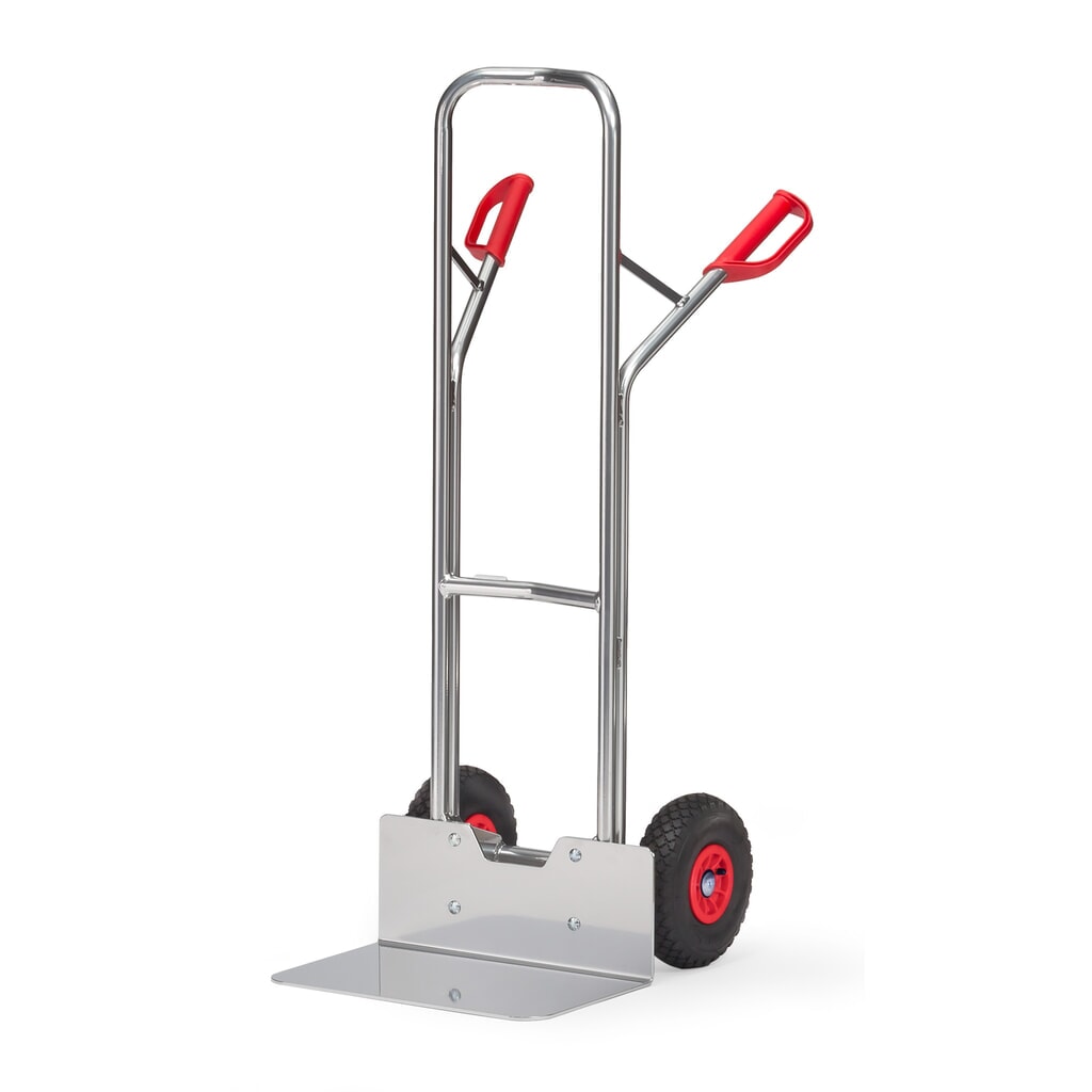Aluminium steekwagen fetra®, draagvermogen 200 kg, steekplaat bxd 480 x 300 mm, luchtbanden Product afbeelding: Aluminium steekwagen fetra®, draagvermogen 200 kg, steekplaat bxd 480 x 300 mm, luchtbanden
