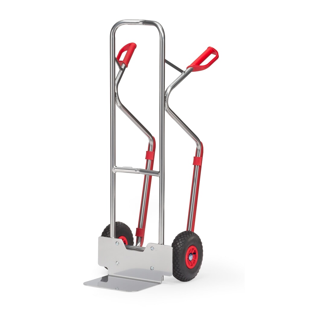 Aluminium steekwagen fetra®, draagvermogen 200 kg, steekplaat bxd 320 x 250 mm, met glijvlakken, luchtbanden Product afbeelding: Aluminium steekwagen fetra®, draagvermogen 200 kg, steekplaat bxd 320 x 250 mm, met glijvlakken, luchtbanden