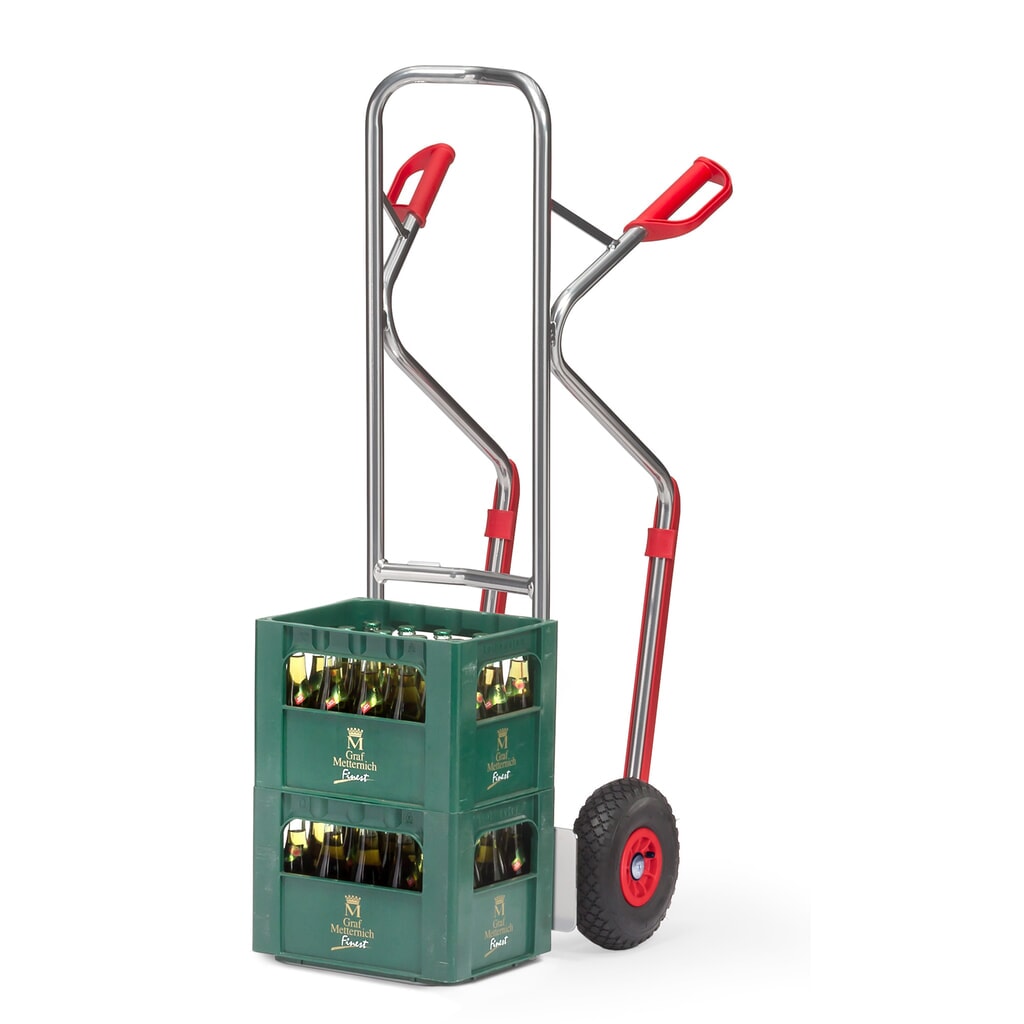 Productafbeelding nr. 2: Aluminium steekwagen fetra®, draagvermogen 200 kg, steekplaat bxd 320 x 250 mm, met glijvlakken, luchtbanden