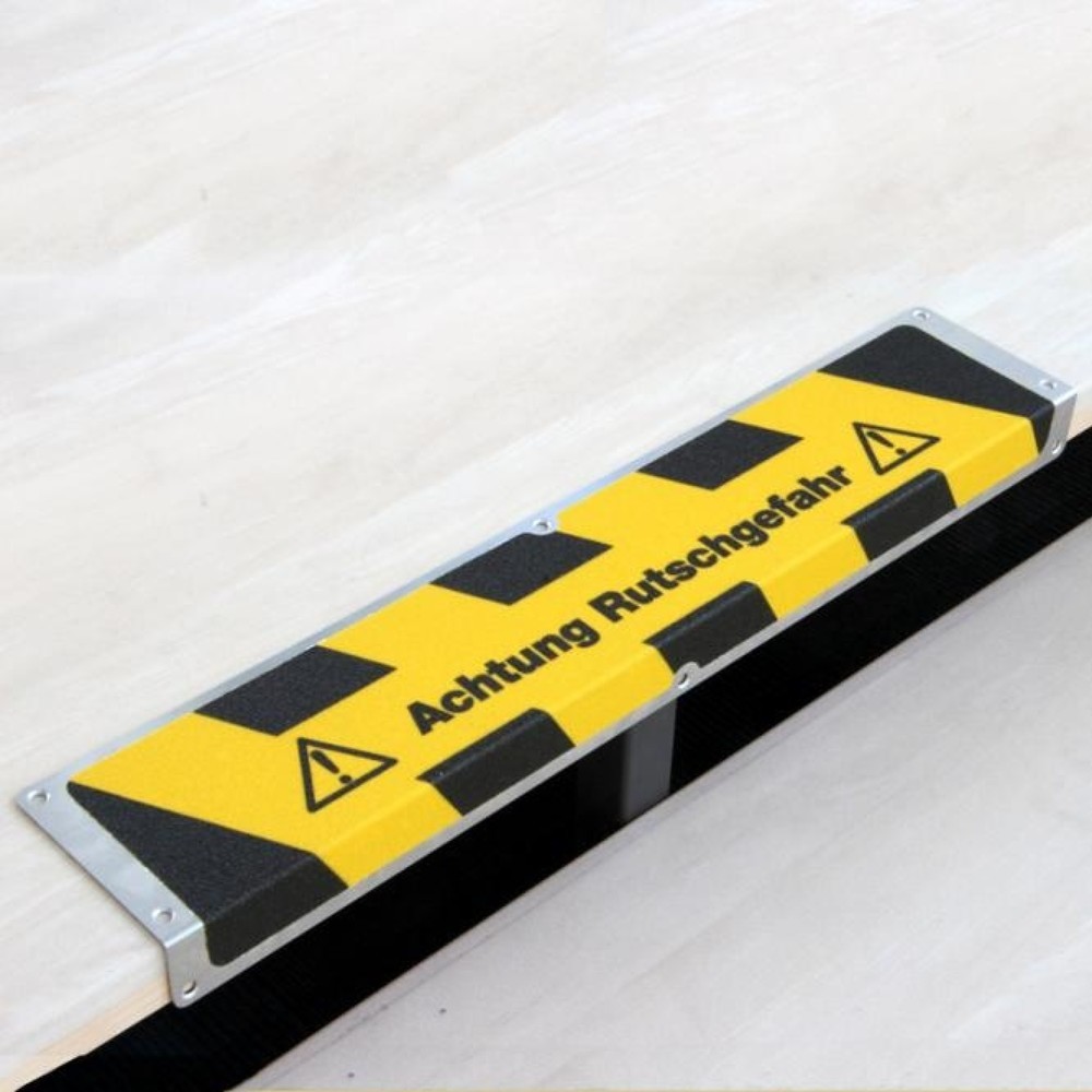 Product afbeelding: Antislip-randprofiel “Opgelet slipgevaar”, lxb 635 x 120 mm