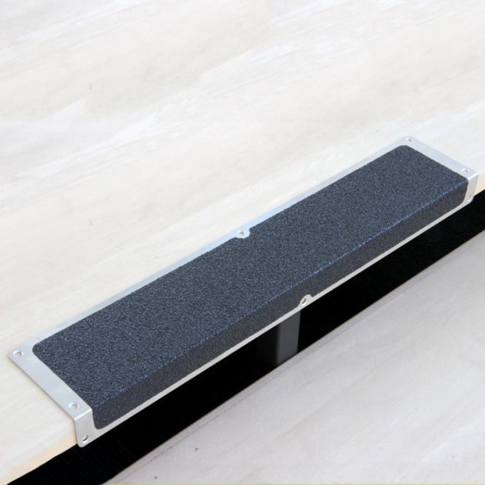 Product afbeelding: Antislip-randprofiel van aluminium, zwart, lxb 635 x 120 mm, extra dik