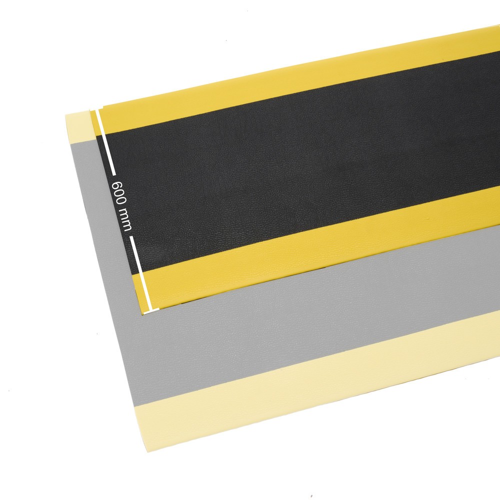 Productafbeelding nr. 7: Antivermoeidheidsmat HEMMDAL ErgoSoft Classic, getextureerd, 1-laags, bxl 600 x 600 mm, zwart / geel