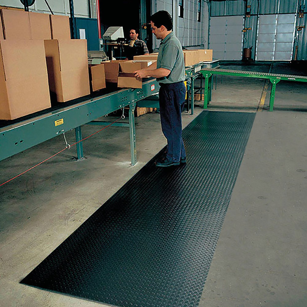 Productafbeelding nr. 2: Antivermoeidheidsmat, met 2 lagen, pvc/PU, 910 mm x str.m, zwart