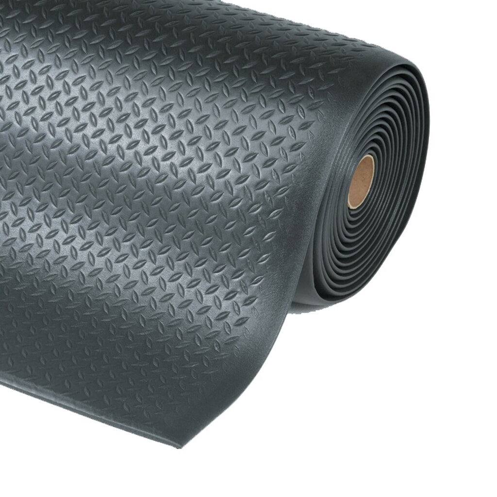 Antivermoeidheidsmat, met 2 lagen, pvc/PU, 910 mm x str.m, zwart Product afbeelding: Antivermoeidheidsmat, met 2 lagen, pvc/PU, 910 mm x str.m, zwart