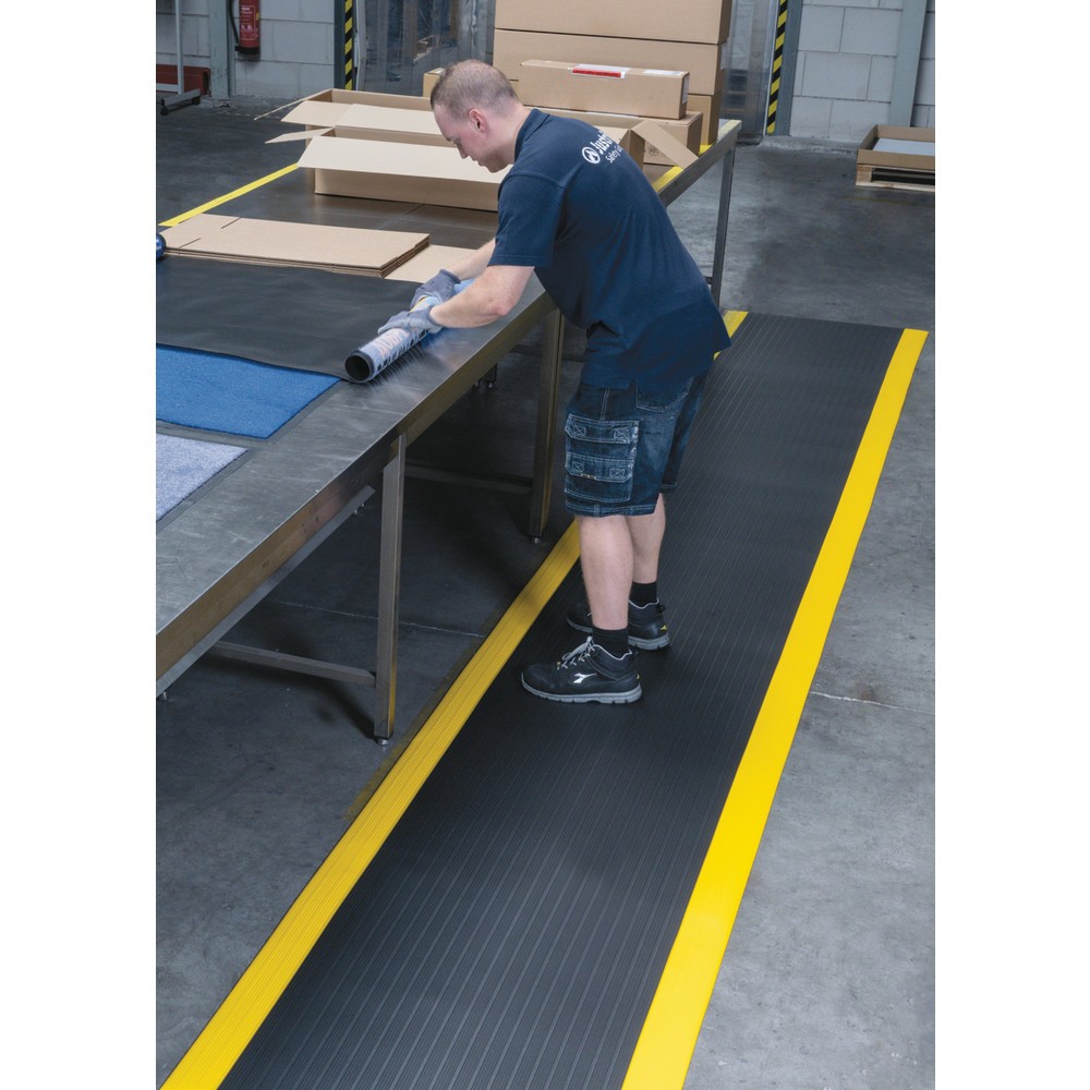 Productafbeelding nr. 4: Antivermoeidheidsmat Premium, vinylschuim, b x d 600 x 910 mm, zwart/geel