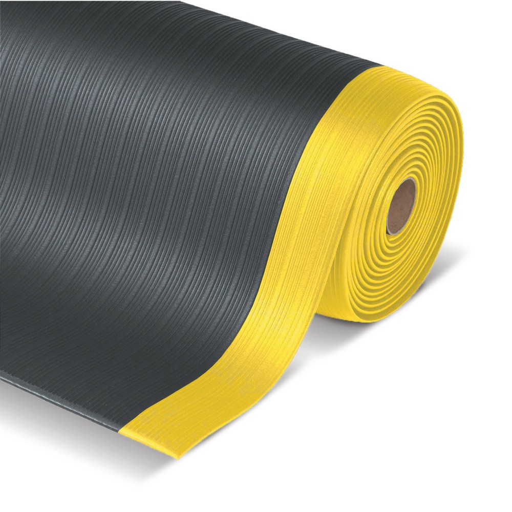 Productafbeelding nr. 1: Antivermoeidheidsmat Premium, vinylschuim, b x d 600 x 910 mm, zwart/geel