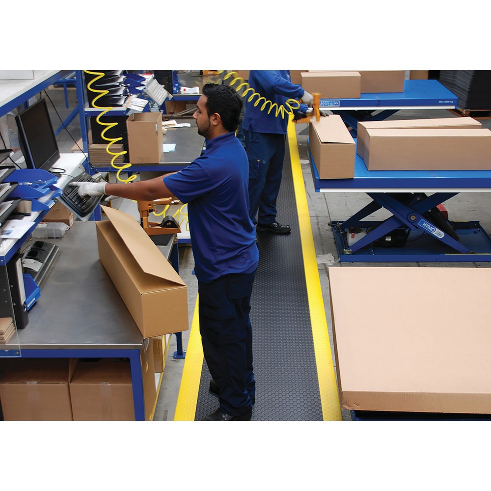 Productafbeelding nr. 2: Antivermoeidheidsmat, PVC/vinylschuim, met noppen, str.m x 910 mm, grijs