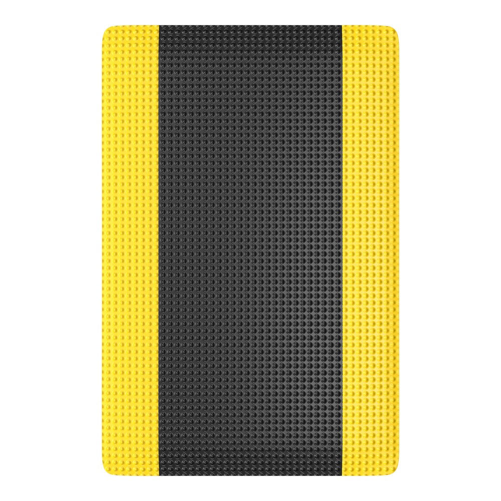 Productafbeelding nr. 2: Antivermoeidheidsmat van PVC, rug van microcelvinyl, bxd 600 x 910 mm, zwart/geel