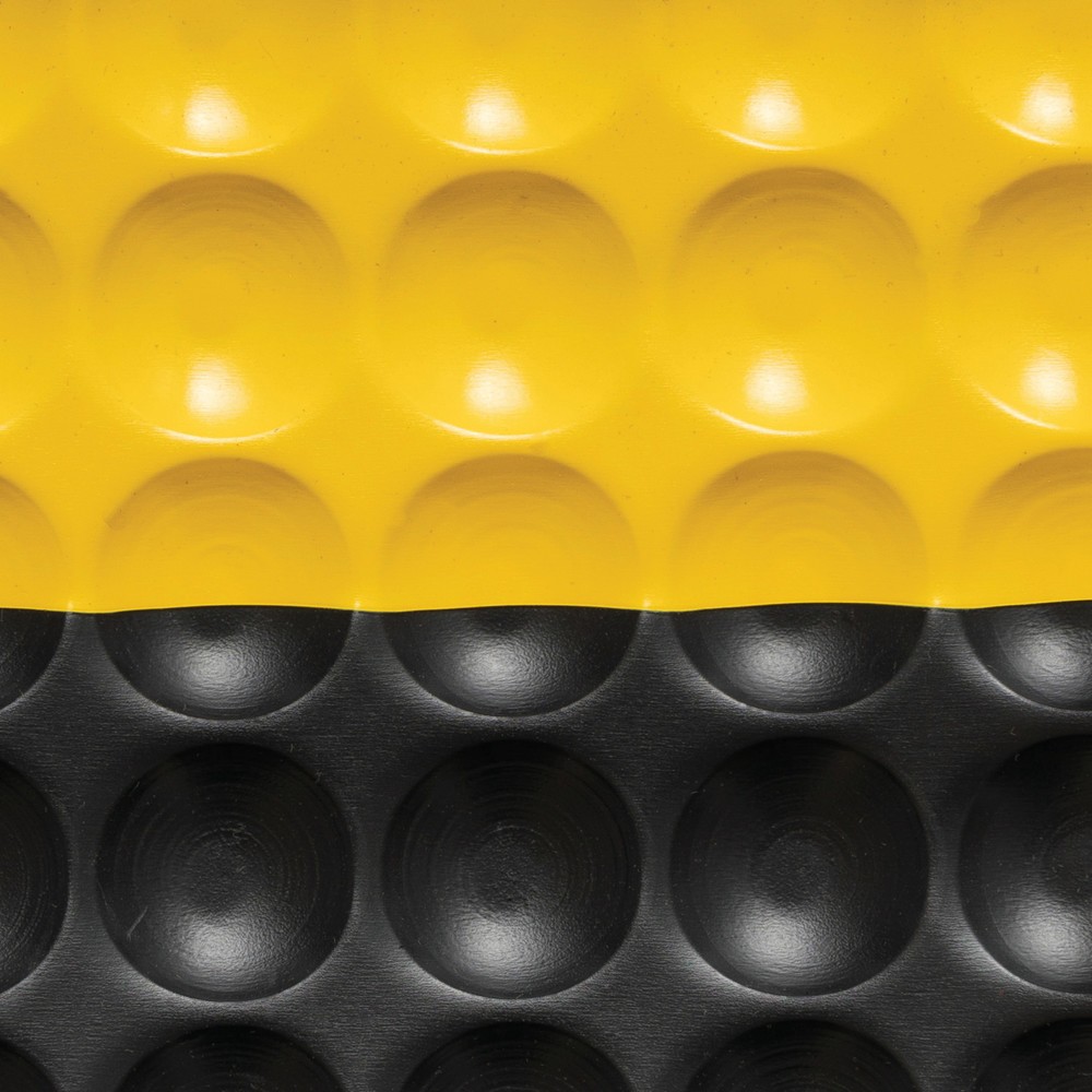 Productafbeelding nr. 2: Antivermoeidheidsmat van PVC, rug van microcelvinyl, str.m x 600 mm, zwart/geel