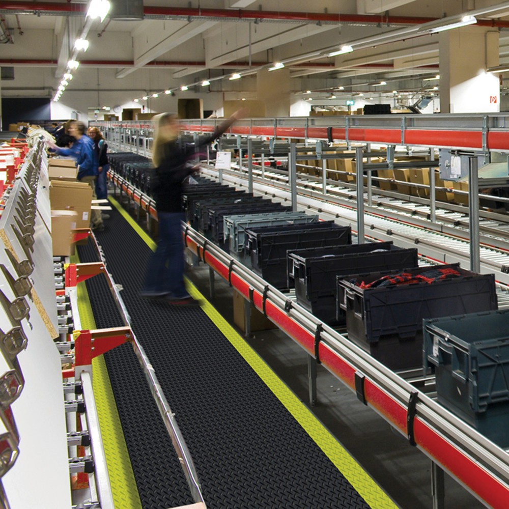 Productafbeelding nr. 2: Antivermoeidheidsmat voor industrie en ambacht, str.m x 600 mm, zwart/geel