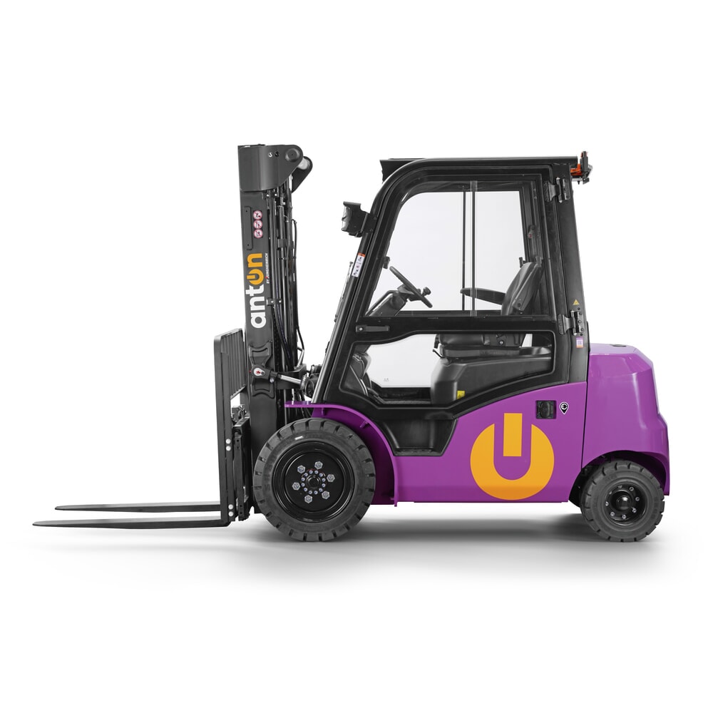 Productafbeelding nr. 3: AntOn by Jungheinrich elektrische heftruck CBH 2.5 met drievoudige telescoop hefmast, hefhoogte 4.800 mm, draagvermogen 2.500 kg, weerbeschermingscabine Comfort, inclusief externe lader 80 V, 60 A, CEE, 4-pins