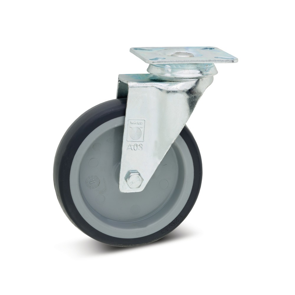 Product afbeelding: Apparaatwiel Wicke TPU, zwenkwiel, glijlager, beschermkap tegen draden, Ø x breedte 75 x 30 mm, cap. 75 kg