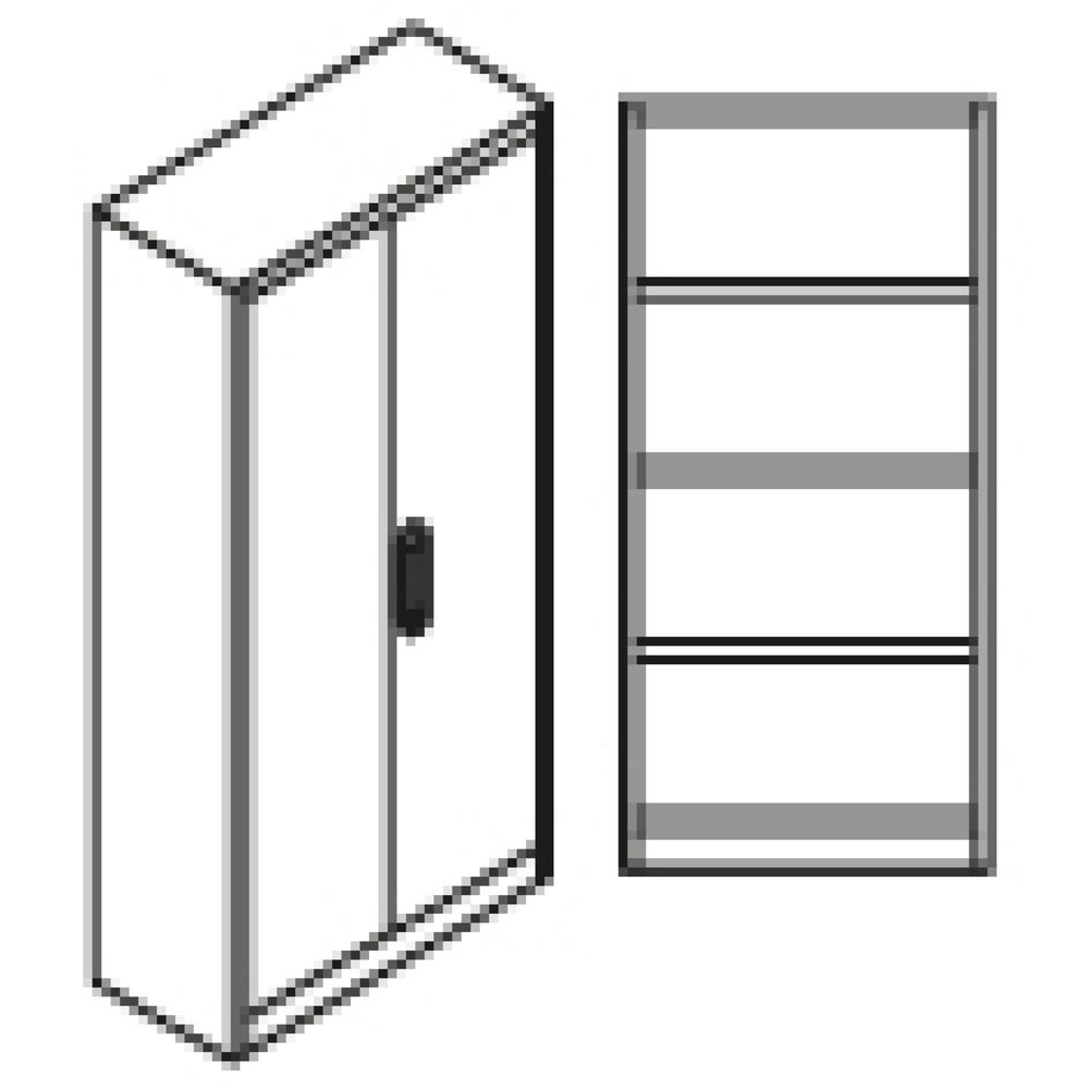 Productafbeelding nr. 5: Archief-/documentenkast, brandwerendheid 90 min., 2-vleugelig, 3 legborden, 2 hangmapladen