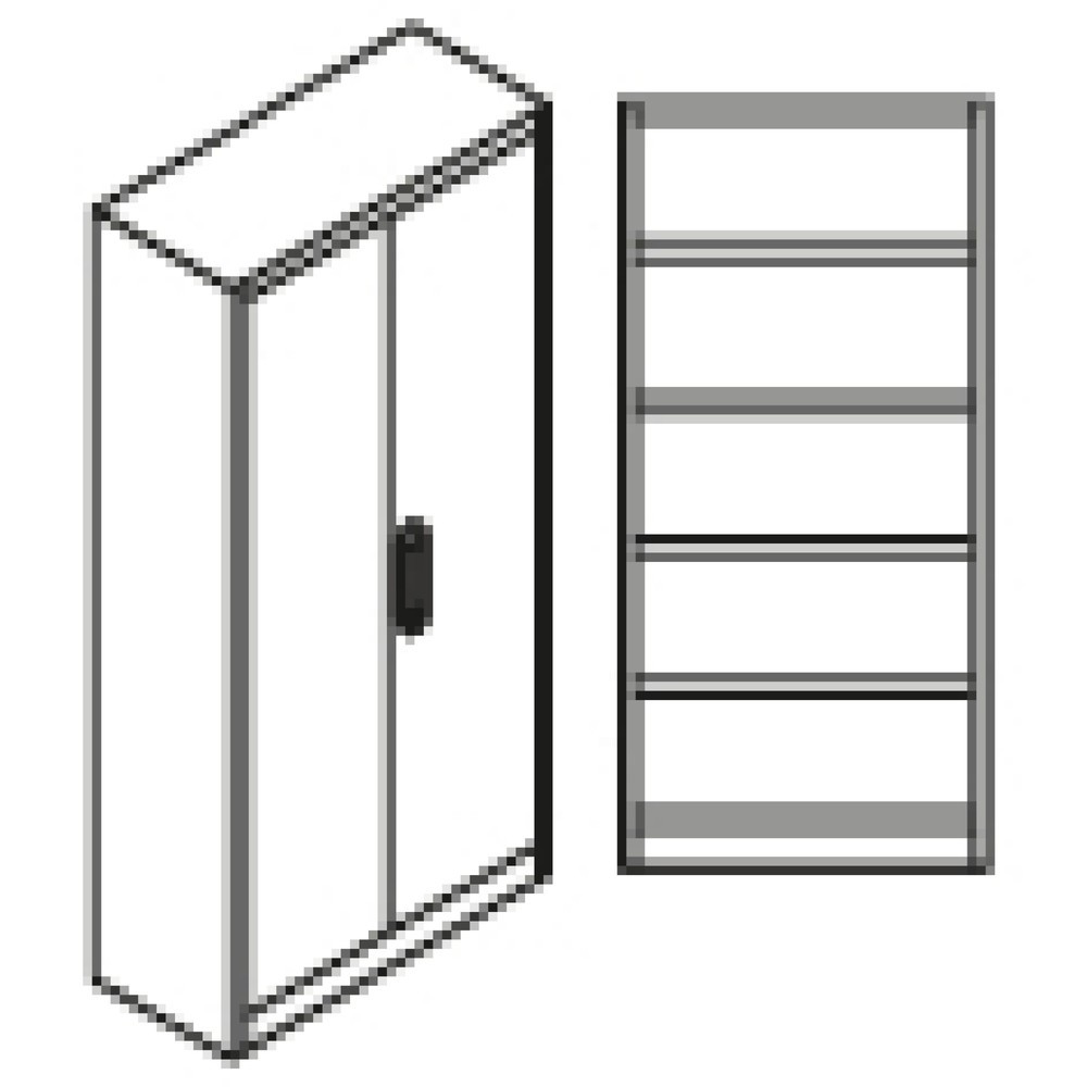 Productafbeelding nr. 5: Archief-/documentenkast, brandwerendheid 90 min., 2-vleugelig, 4 legborden
