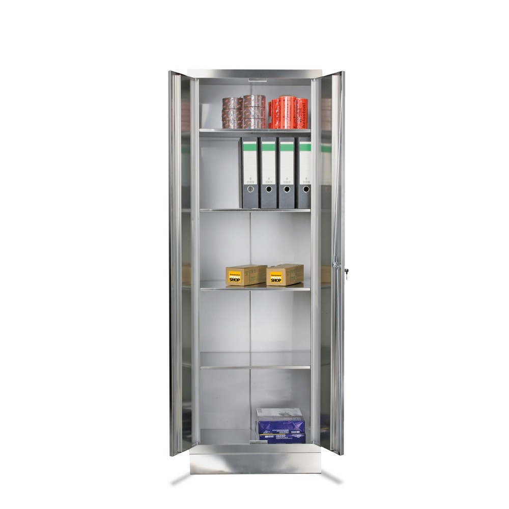 Product afbeelding: Draaideurkasten van roestvrij staal, hxbxd 1.800 x 600 x 500 mm, met sokkel