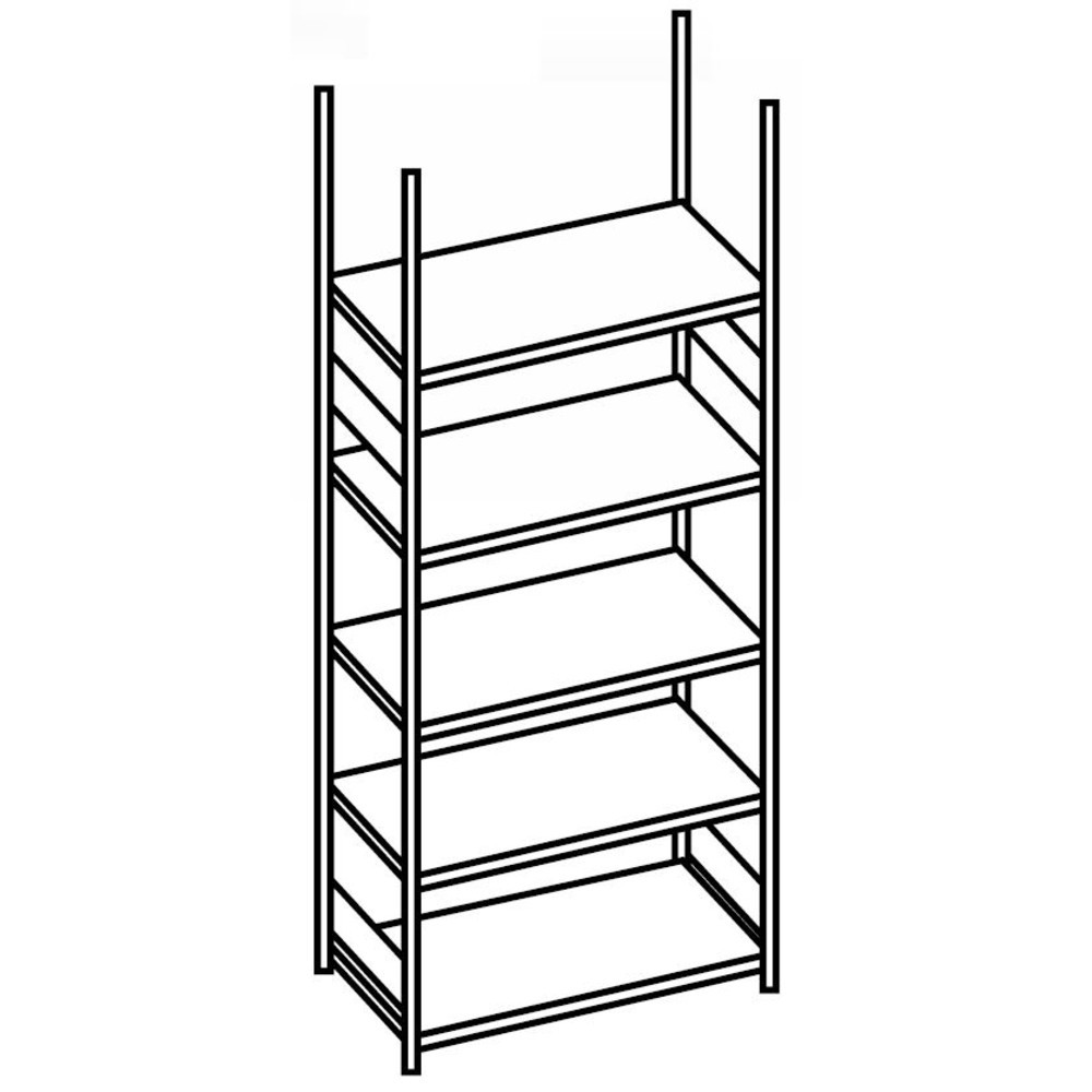 Productafbeelding nr. 2: Archiefstelling META, BV, eenzijdig, zonder afdekbord, FL 80 kg, verzinkt, hxbxd 1.850 x 1.000 x 300 mm