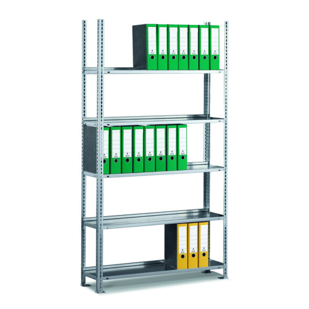 Product afbeelding: Archiefstelling META, BV, eenzijdig, zonder afdekbord, verzinkt, hxbxd 1.850 x 750 x 300 mm
