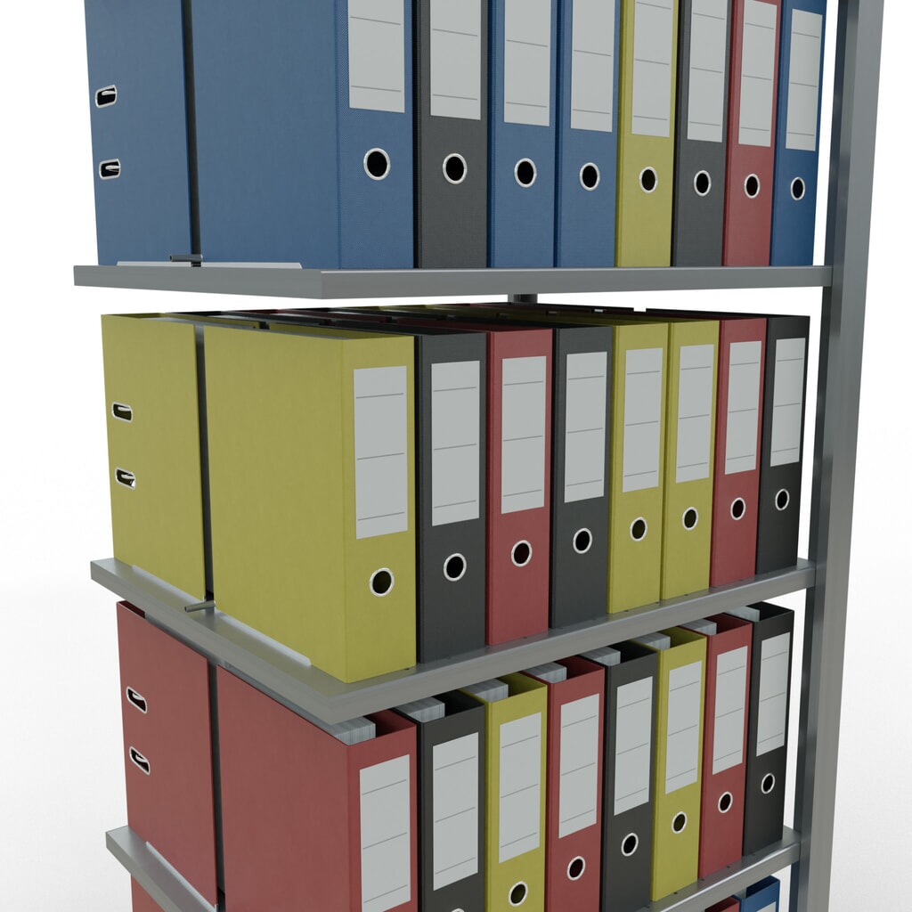 Archiefstelling SCHULTE AV, dubbelzijdig, met middenaanslagen, VL 150 kg, hxbxd 2.000 x 750 x 600 mm Productafbeelding nr. 4: Archiefstelling SCHULTE AV, dubbelzijdig, met middenaanslagen, VL 150 kg, hxbxd 2.000 x 750 x 600 mm