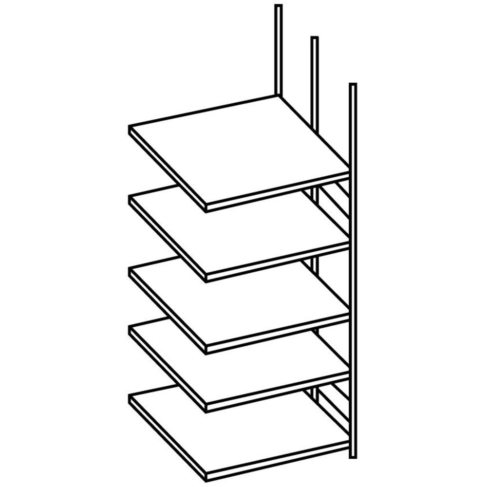 Productafbeelding nr. 2: Archiefstelling META, AV, dubbelzijdig, zonder afdekbord, verzinkt, hxbxd 1.850 x 1.000 x 600 mm