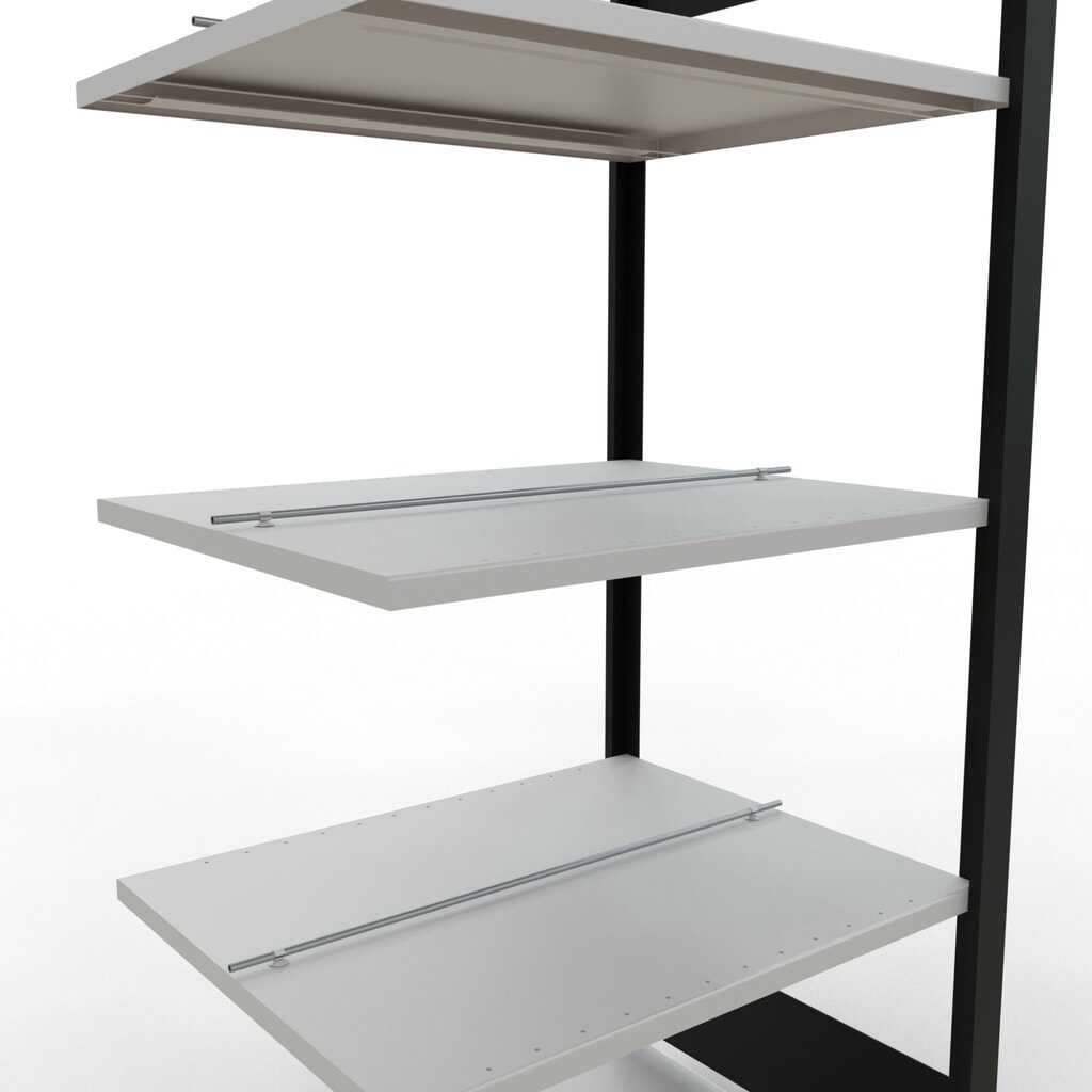 Archiefstelling SCHULTE AV, dubbelzijdig, met middenaanslagen, VL 150 kg, zwart, hxbxd 1.800 x 750 x 600 mm Productafbeelding nr. 4: Archiefstelling SCHULTE AV, dubbelzijdig, met middenaanslagen, VL 150 kg, zwart, hxbxd 1.800 x 750 x 600 mm