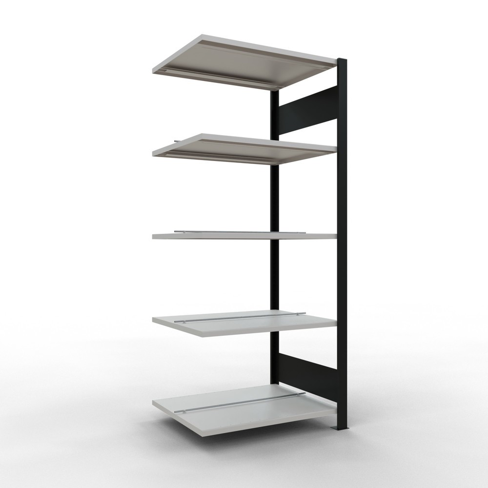Product afbeelding: Archiefstelling SCHULTE AV, dubbelzijdig, met middenaanslagen, VL 150 kg, zwart, hxbxd 1.800 x 750 x 600 mm
