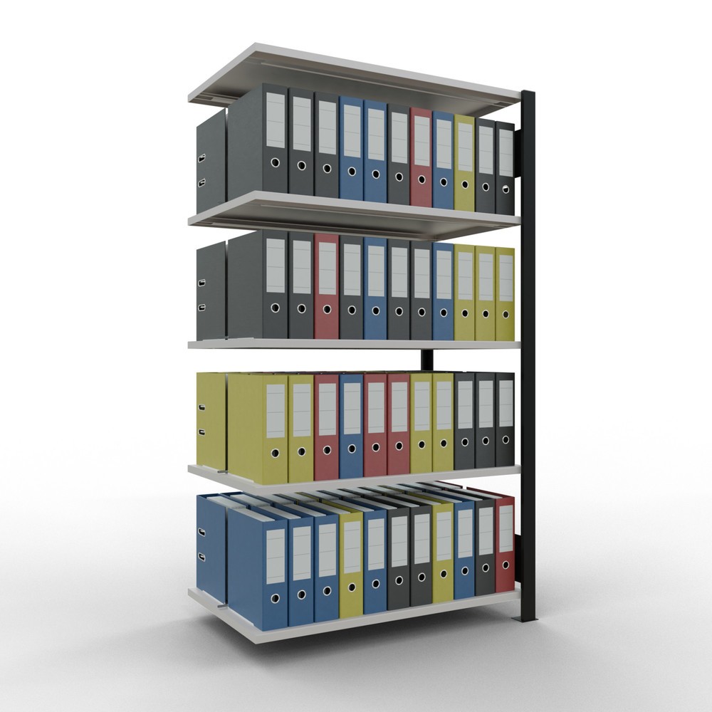 Productafbeelding nr. 2: Archiefstelling SCHULTE AV, dubbelzijdig, met middenaanslagen, VL 150 kg, zwart, hxbxd 1.800 x 1.000 x 600 mm