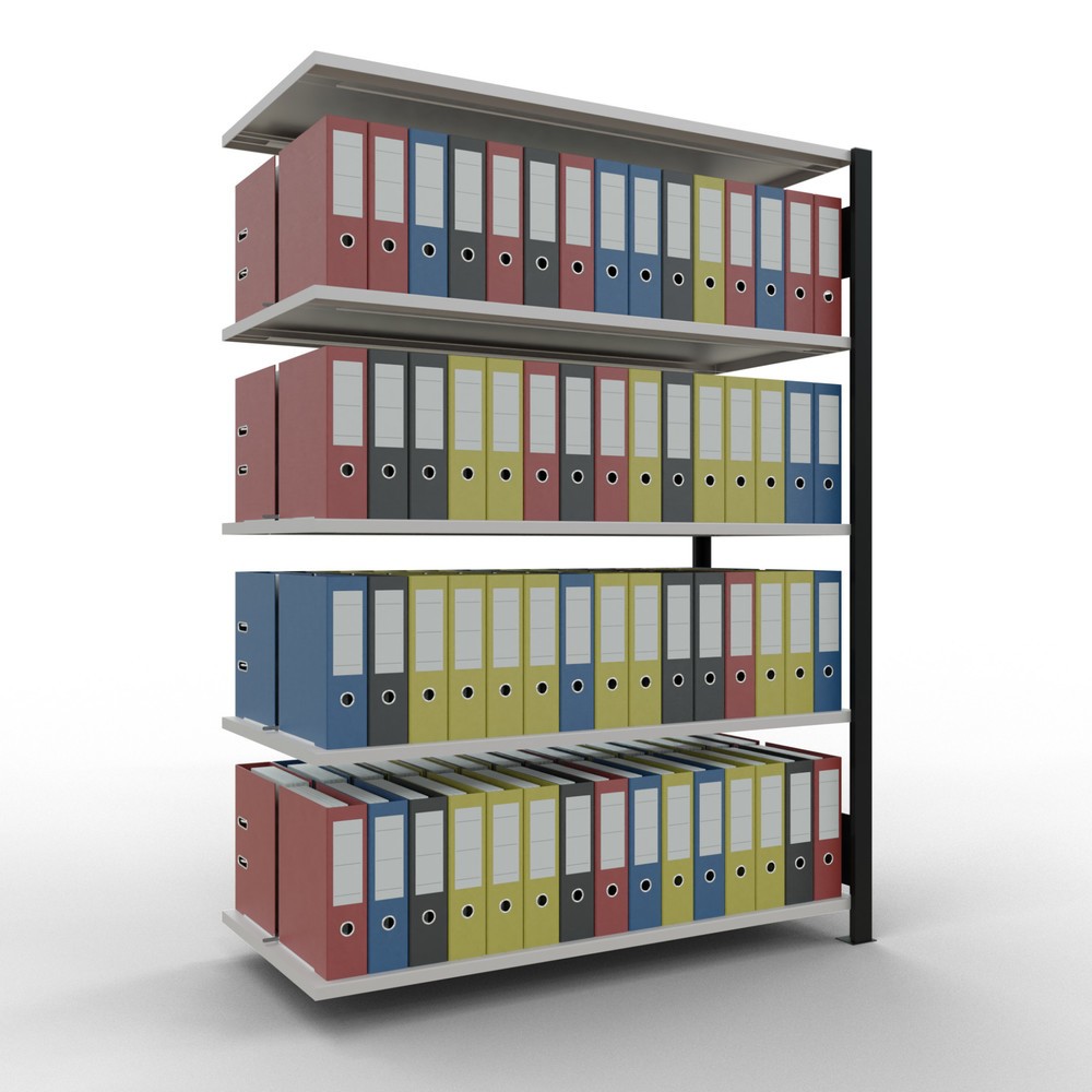 Productafbeelding nr. 2: Archiefstelling SCHULTE AV, dubbelzijdig, met middenaanslagen, VL 150 kg, zwart, hxbxd 1.800 x 1.300 x 600 mm