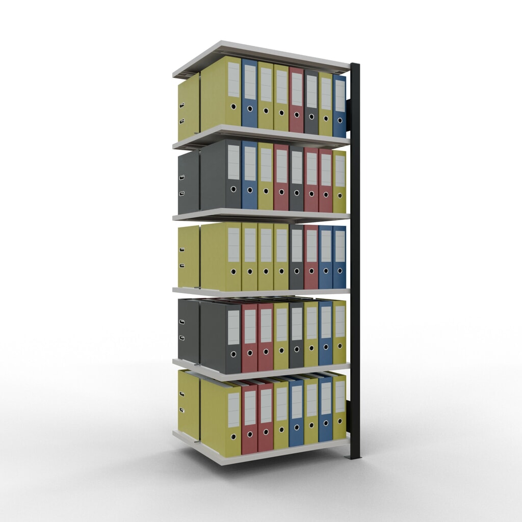 Productafbeelding nr. 2: Archiefstelling SCHULTE AV, dubbelzijdig, met middenaanslagen, VL 150 kg, zwart, hxbxd 2.000 x 750 x 600 mm