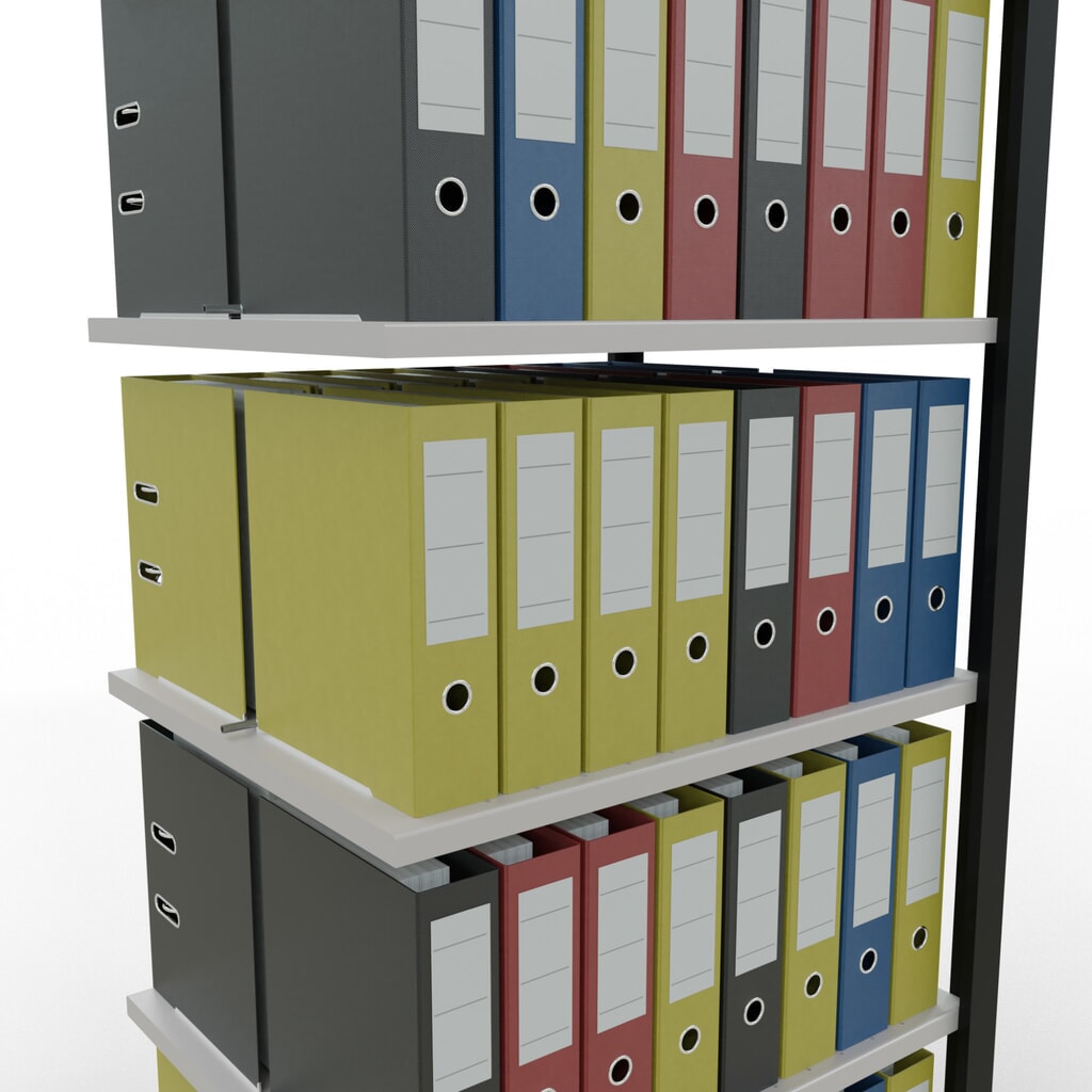 Productafbeelding nr. 3: Archiefstelling SCHULTE AV, dubbelzijdig, met middenaanslagen, VL 150 kg, zwart, hxbxd 2.000 x 750 x 600 mm