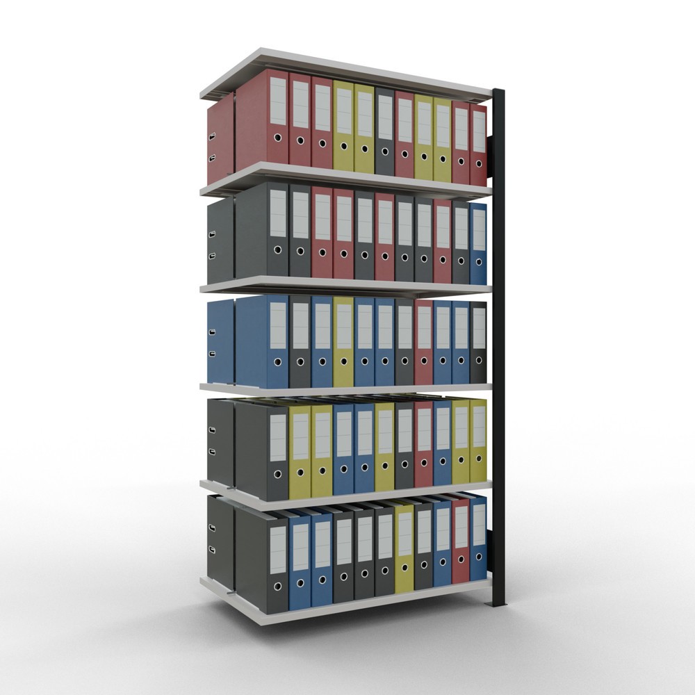 Productafbeelding nr. 2: Archiefstelling SCHULTE AV, dubbelzijdig, met middenaanslagen, VL 150 kg, zwart, hxbxd 2.000 x 1.000 x 600 mm