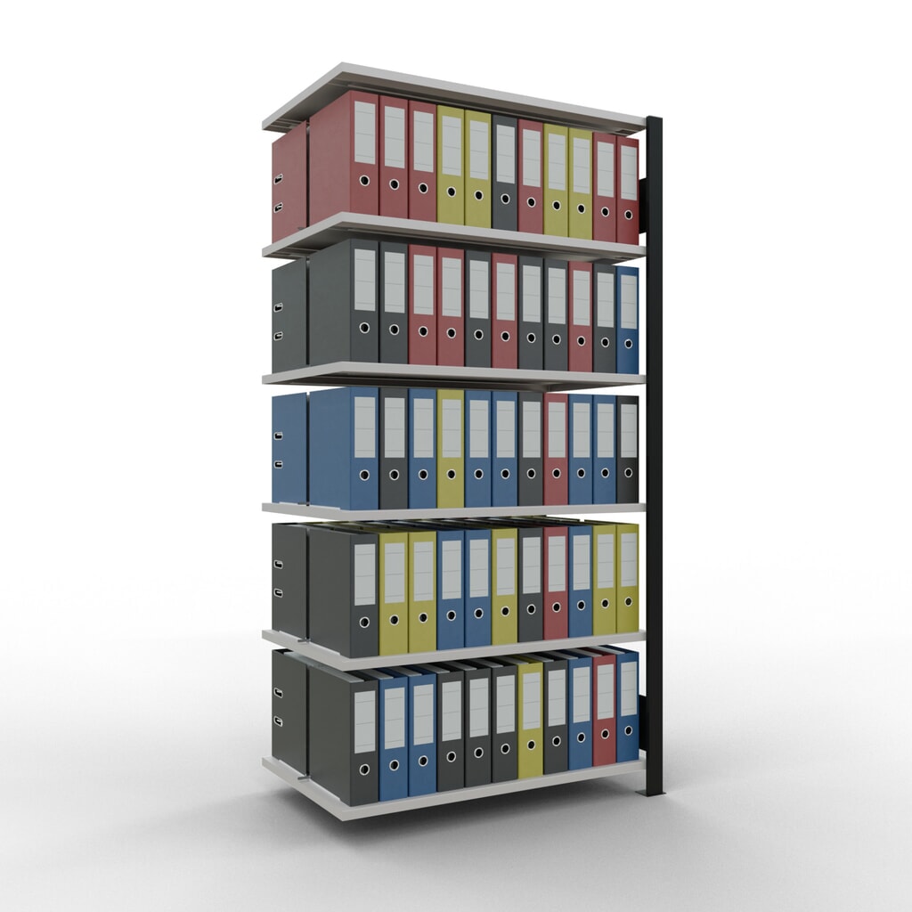 Archiefstelling SCHULTE AV, dubbelzijdig, met middenaanslagen, VL 150 kg, zwart, hxbxd 2.000 x 1.000 x 600 mm Productafbeelding nr. 2: Archiefstelling SCHULTE AV, dubbelzijdig, met middenaanslagen, VL 150 kg, zwart, hxbxd 2.000 x 1.000 x 600 mm