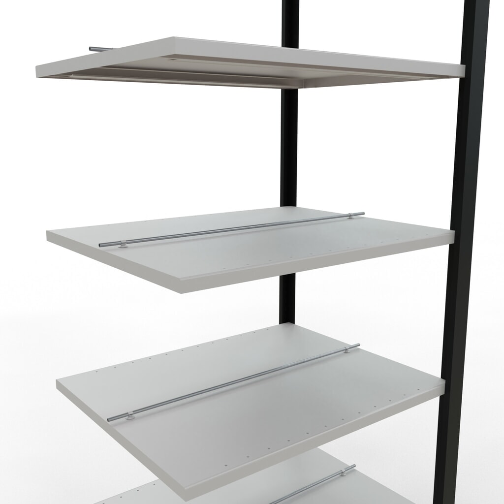 Archiefstelling SCHULTE AV, dubbelzijdig, met middenaanslagen, VL 150 kg, zwart, hxbxd 2.300 x 750 x 600 mm Productafbeelding nr. 4: Archiefstelling SCHULTE AV, dubbelzijdig, met middenaanslagen, VL 150 kg, zwart, hxbxd 2.300 x 750 x 600 mm