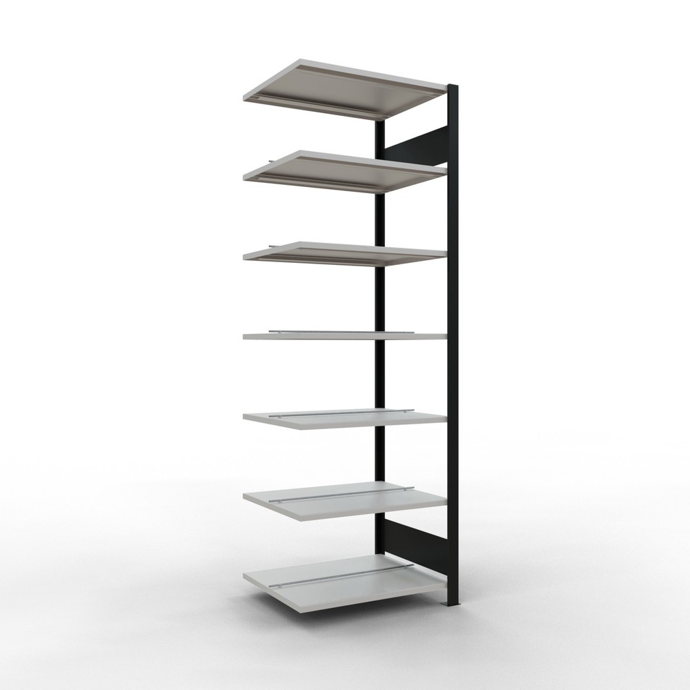 Product afbeelding: Archiefstelling SCHULTE AV, dubbelzijdig, met middenaanslagen, VL 150 kg, zwart, hxbxd 2.300 x 750 x 600 mm