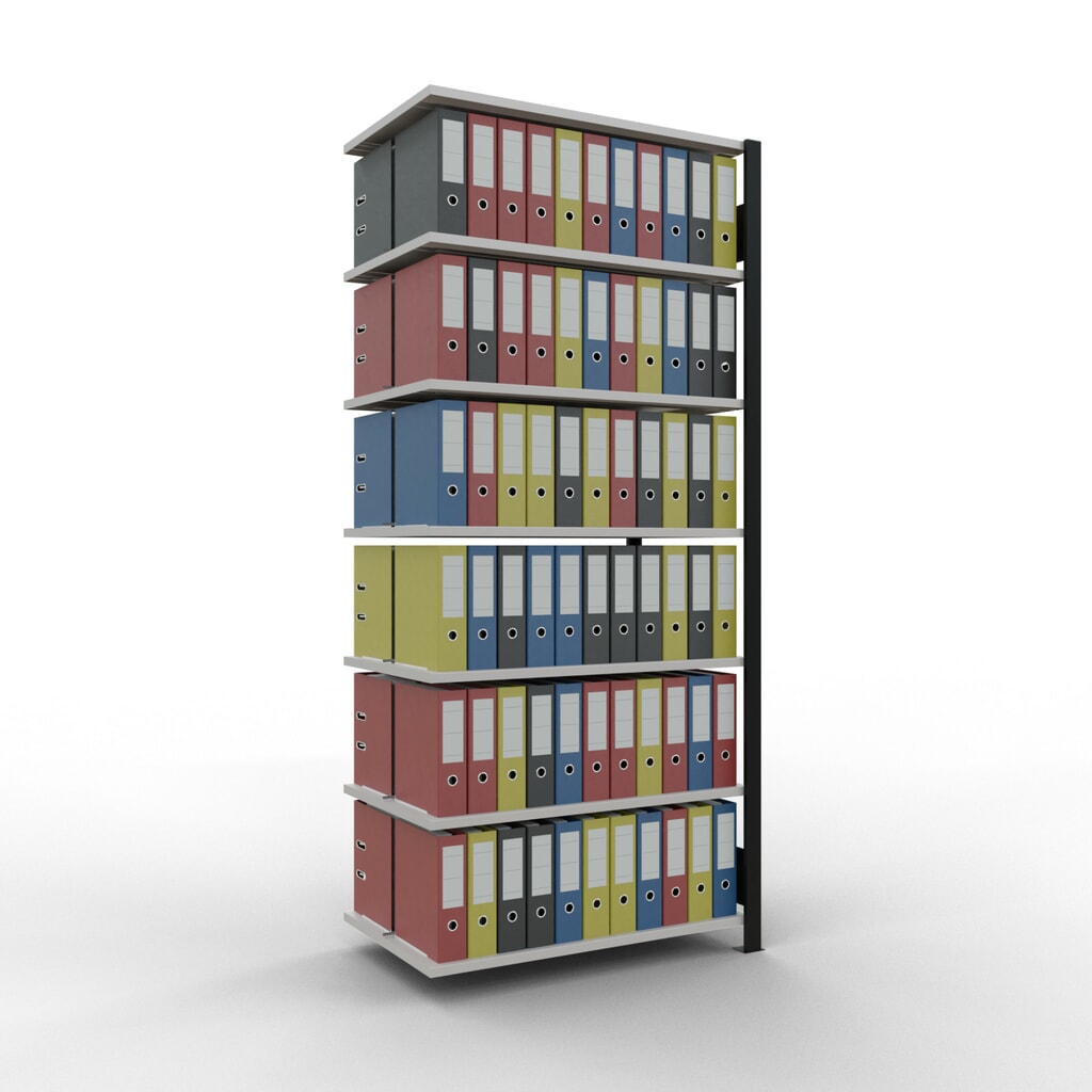 Archiefstelling SCHULTE AV, dubbelzijdig, met middenaanslagen, VL 150 kg, zwart, hxbxd 2.300 x 1.000 x 600 mm Productafbeelding nr. 2: Archiefstelling SCHULTE AV, dubbelzijdig, met middenaanslagen, VL 150 kg, zwart, hxbxd 2.300 x 1.000 x 600 mm