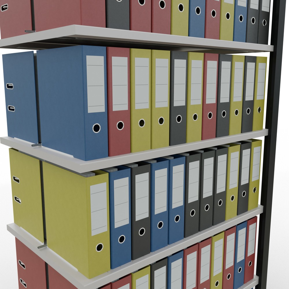 Productafbeelding nr. 3: Archiefstelling SCHULTE AV, dubbelzijdig, met middenaanslagen, VL 150 kg, zwart, hxbxd 2.300 x 1.000 x 600 mm