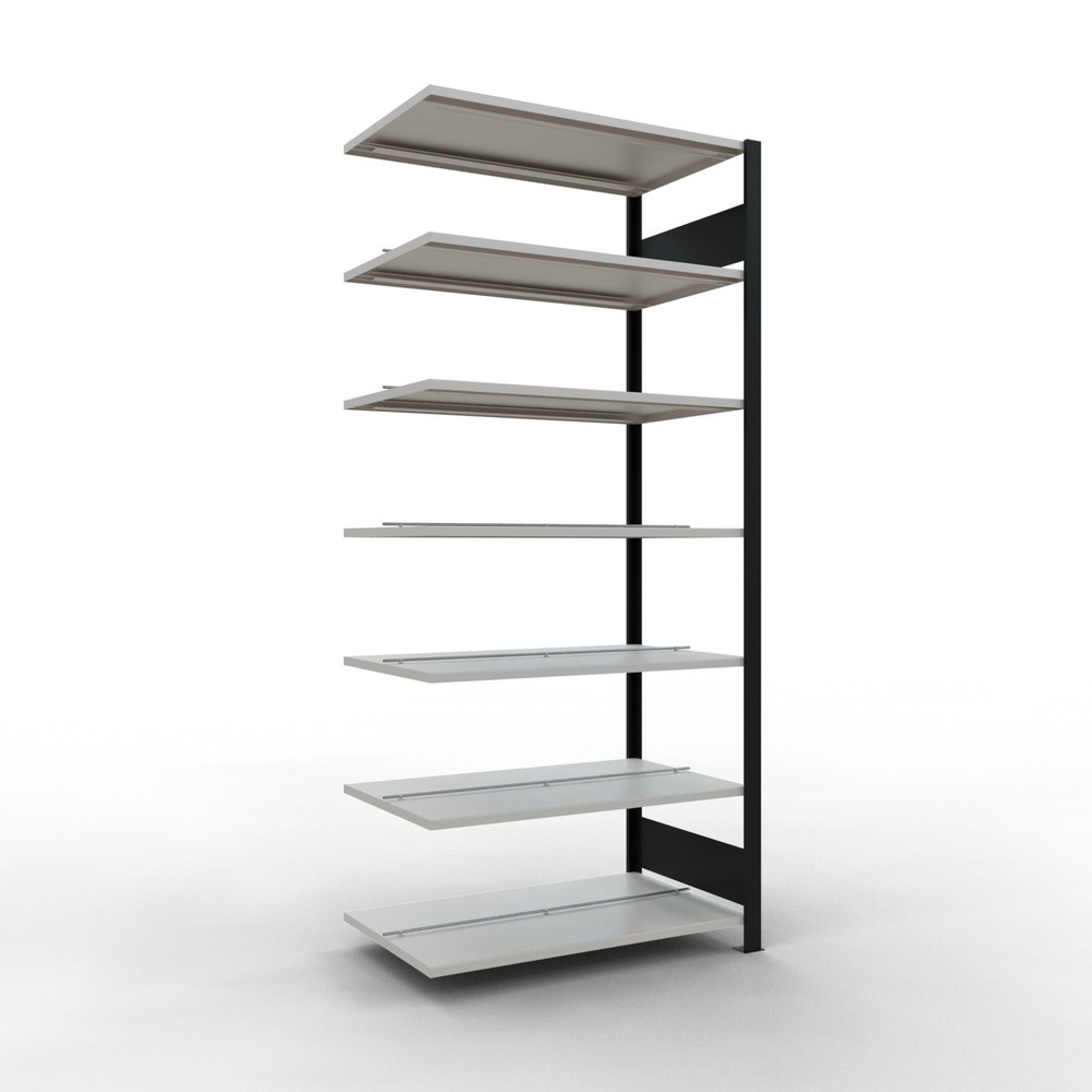 Product afbeelding: Archiefstelling SCHULTE AV, dubbelzijdig, met middenaanslagen, VL 150 kg, zwart, hxbxd 2.300 x 1.000 x 600 mm
