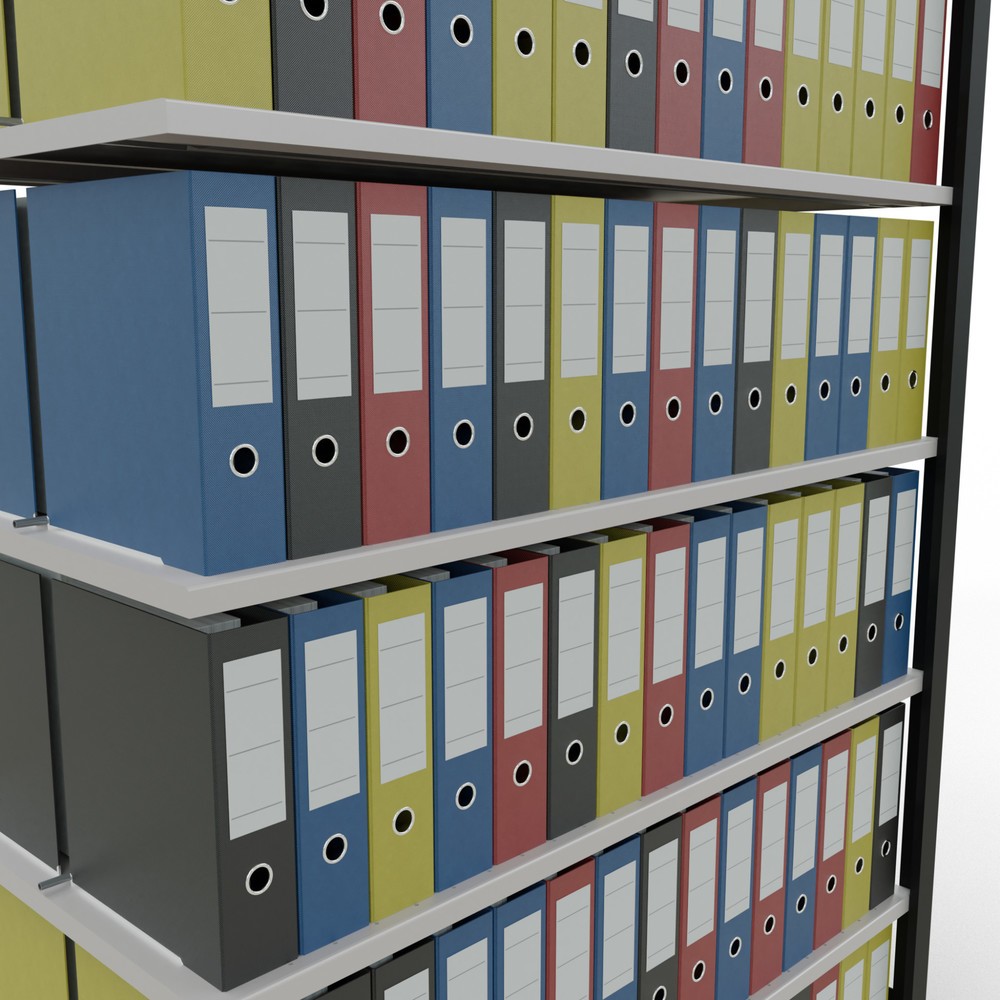 Productafbeelding nr. 3: Archiefstelling SCHULTE AV, dubbelzijdig, met middenaanslagen, VL 150 kg, zwart, hxbxd 2.300 x 1.300 x 600 mm