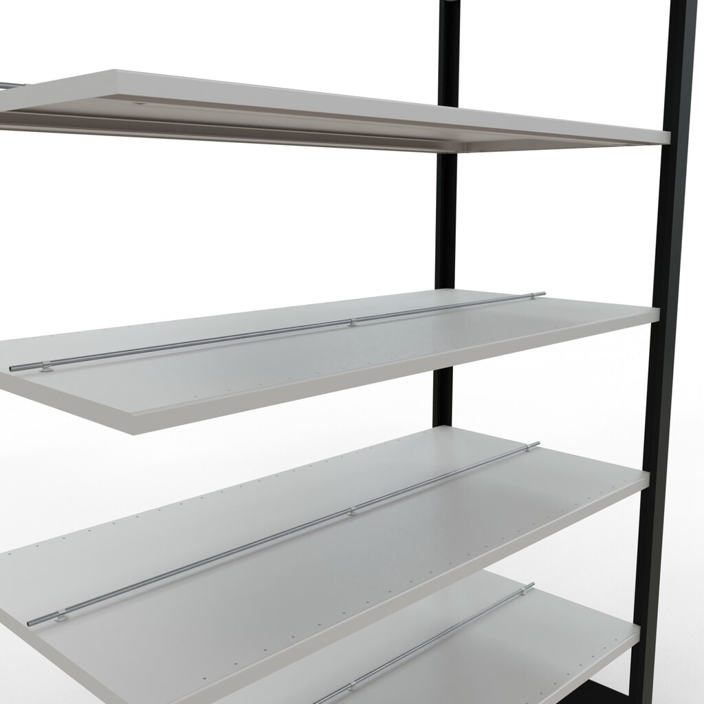 Productafbeelding nr. 4: Archiefstelling SCHULTE AV, dubbelzijdig, met middenaanslagen, VL 150 kg, zwart, hxbxd 2.300 x 1.300 x 600 mm